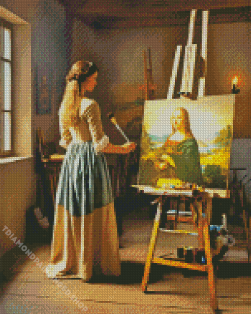 Female Painter Art Diamond Painting