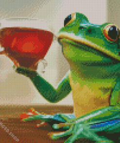 Frog Smoking Art Diamond Painting