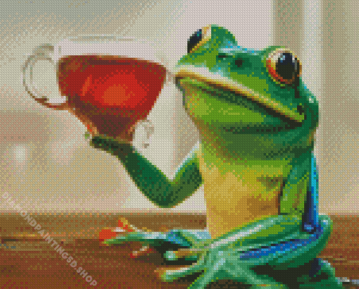 Frog Smoking Art Diamond Painting