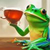 Frog Smoking Art Diamond Painting