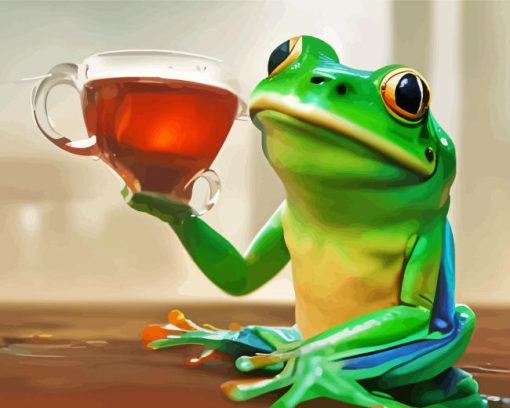 Frog Smoking Art Diamond Painting