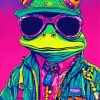 Frog With Glasses Diamond Painting