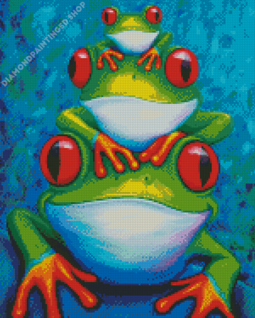 Frogs Family Diamond Painting
