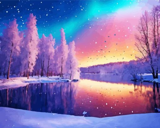 Frozen Lake Diamond Painting