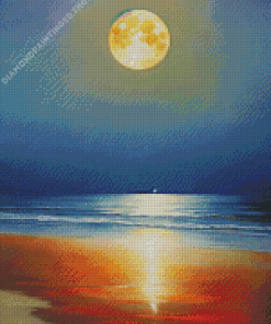 Full Moon Beach Diamond Painting