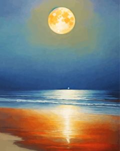 Full Moon Beach Diamond Painting