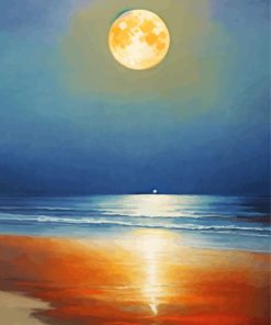 Full Moon Beach Diamond Painting