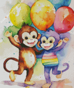 Fun Monkeys Art Diamond Painting