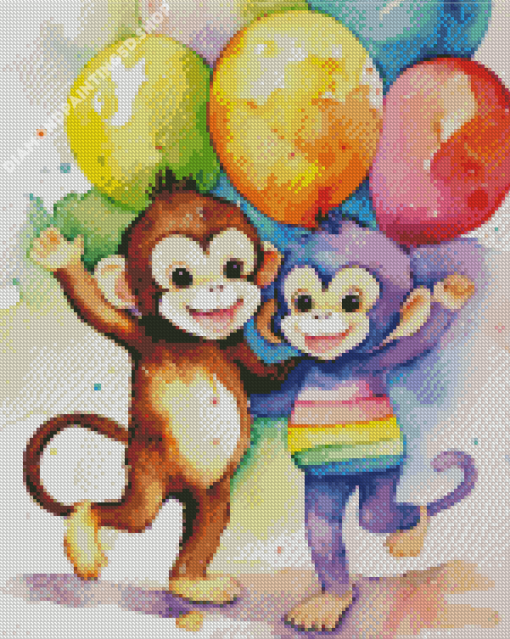Fun Monkeys Art Diamond Painting
