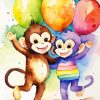 Fun Monkeys Art Diamond Painting