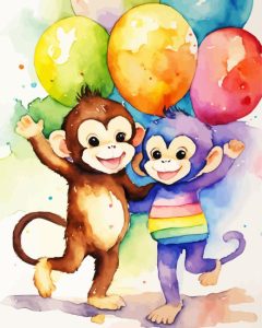 Fun Monkeys Art Diamond Painting