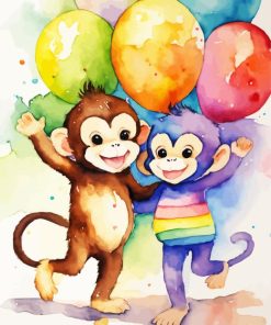 Fun Monkeys Art Diamond Painting