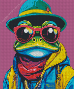 Funky Frog Art Diamond Painting