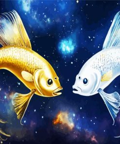 Golden Galaxy Fish Diamond Painting
