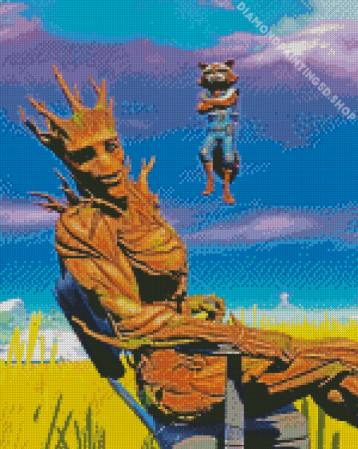 Groot In Fortnite Diamond Painting