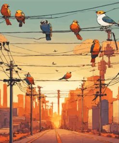Birds On A Wire Diamond Painting