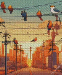 Birds On A Wire Diamond Painting