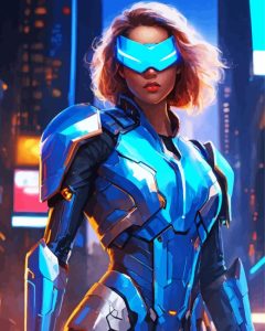 Female Robocop Diamond Painting