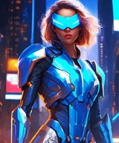 Female Robocop Diamond Painting