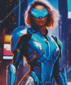 Female Robocop Diamond Painting