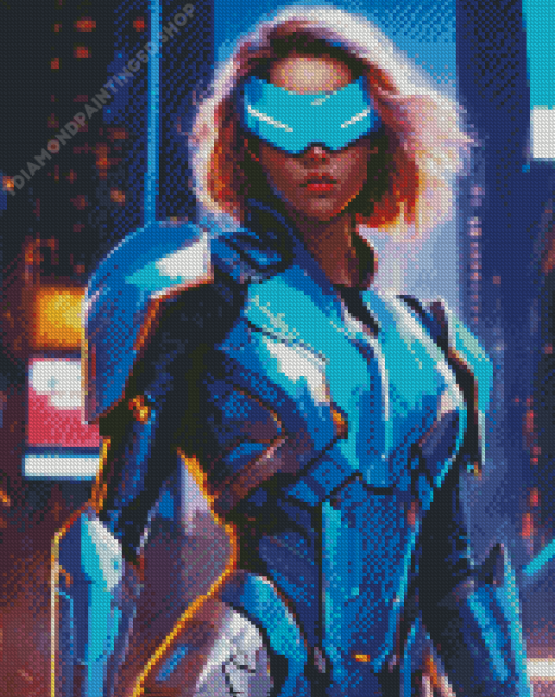 Female Robocop Diamond Painting