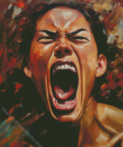 Face Screaming Diamond Painting