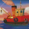 Old Tug Boat Diamond Painting