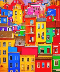 Rainbow Houses Diamond Painting
