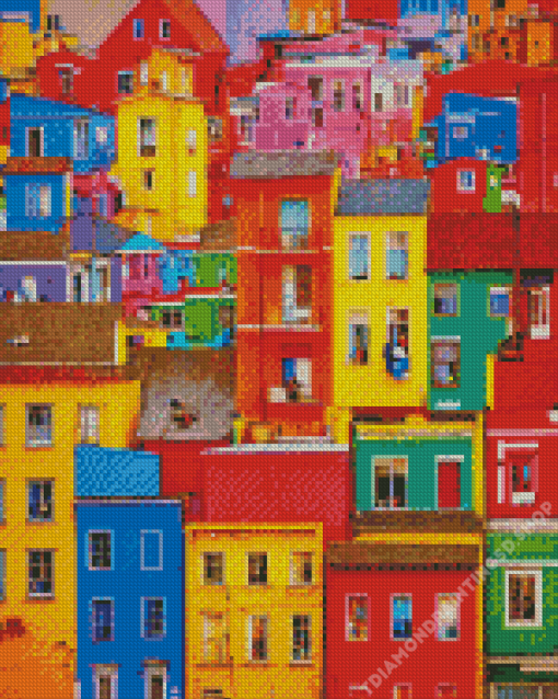 Rainbow Houses Diamond Painting