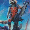 Rocket Raccoon Diamond Painting