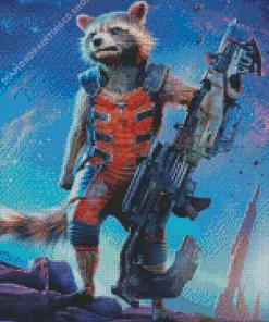 Rocket Raccoon Diamond Painting