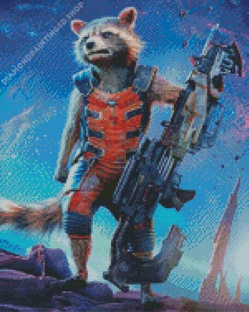 Rocket Raccoon Diamond Painting