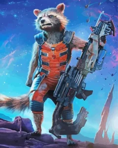 Rocket Raccoon Diamond Painting
