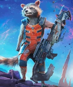Rocket Raccoon Diamond Painting