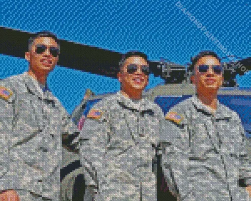 Three Army Brothers Diamond Painting