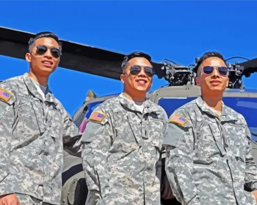 Three Army Brothers Diamond Painting