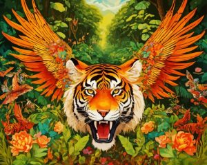Tiger With Wings Diamond Painting