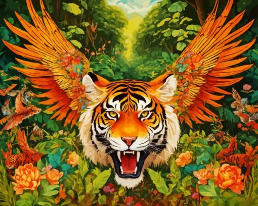 Tiger With Wings Diamond Painting
