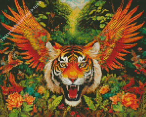 Tiger With Wings Diamond Painting