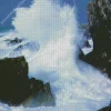 Waves Crashing Rocks Diamond Painting
