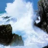 Waves Crashing Rocks Diamond Painting
