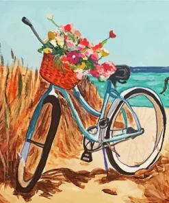 Bicycle And Flowers Diamond Painting