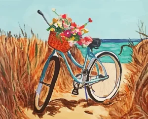 Bicycle And Flowers Diamond Painting