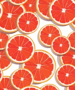 Orange Illustration Diamond Painting