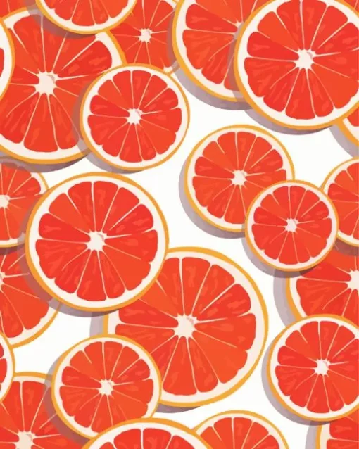 Orange Illustration Diamond Painting