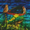 Owl And The Cat Diamond Painting
