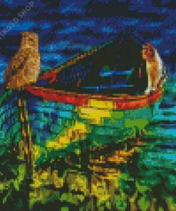 Owl And The Cat Diamond Painting