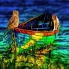 Owl And The Cat Diamond Painting