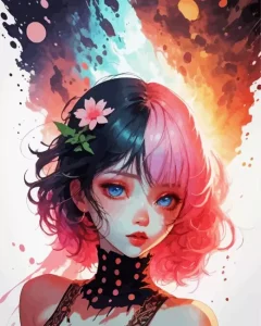 Aesthetic Emo Girl Diamond Painting