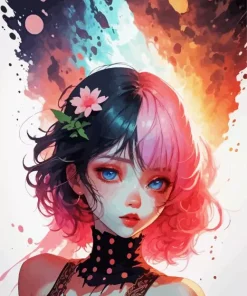Aesthetic Emo Girl Diamond Painting